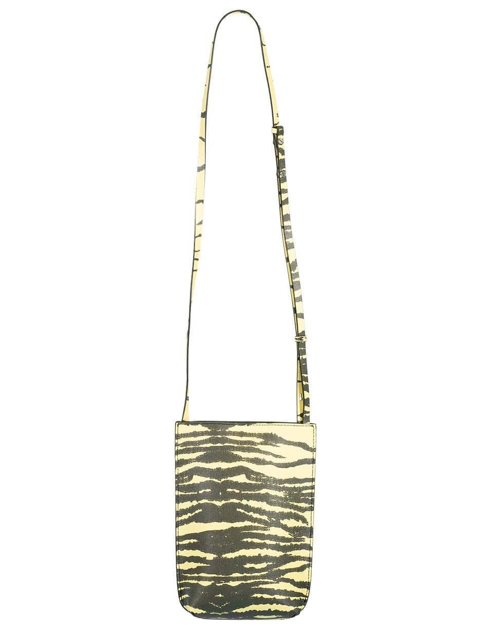 GANNI-Recycled Leather Banana Crossbody Mini Bag-BANANA