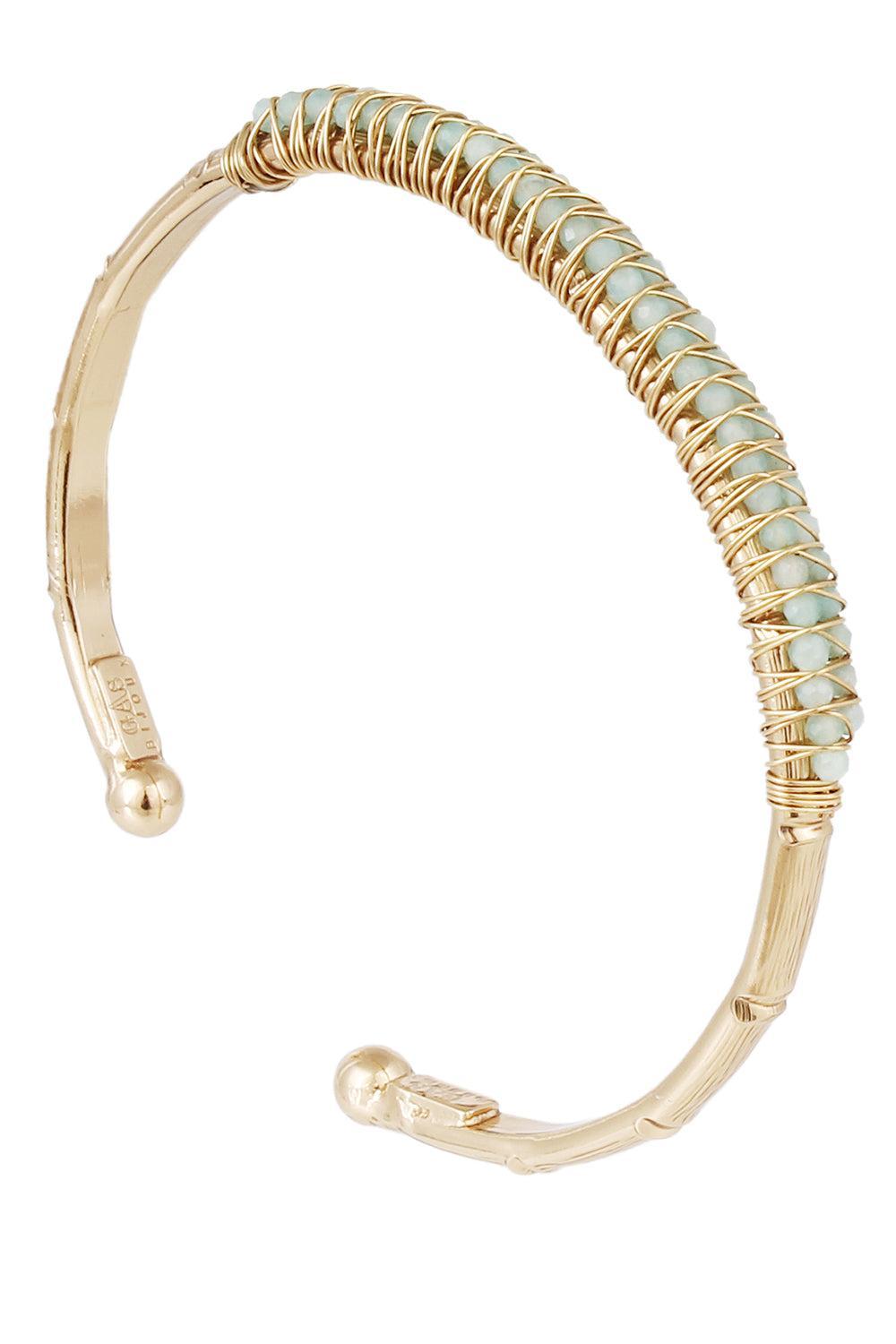 Blue Large Lyre Bracelet Bracelet-BLUE-JEWELRYBOUTIQUEBRACELET O-GAS BIJOUX
