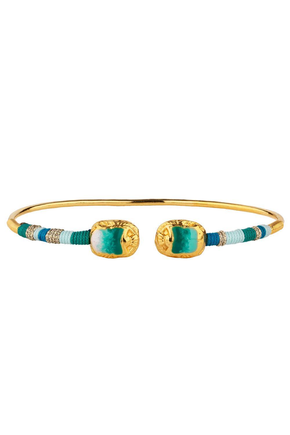 Light Blue Green Duality Scara Bracelet-BLUE/GREEN-JEWELRYBOUTIQUEBRACELET O-GAS BIJOUX