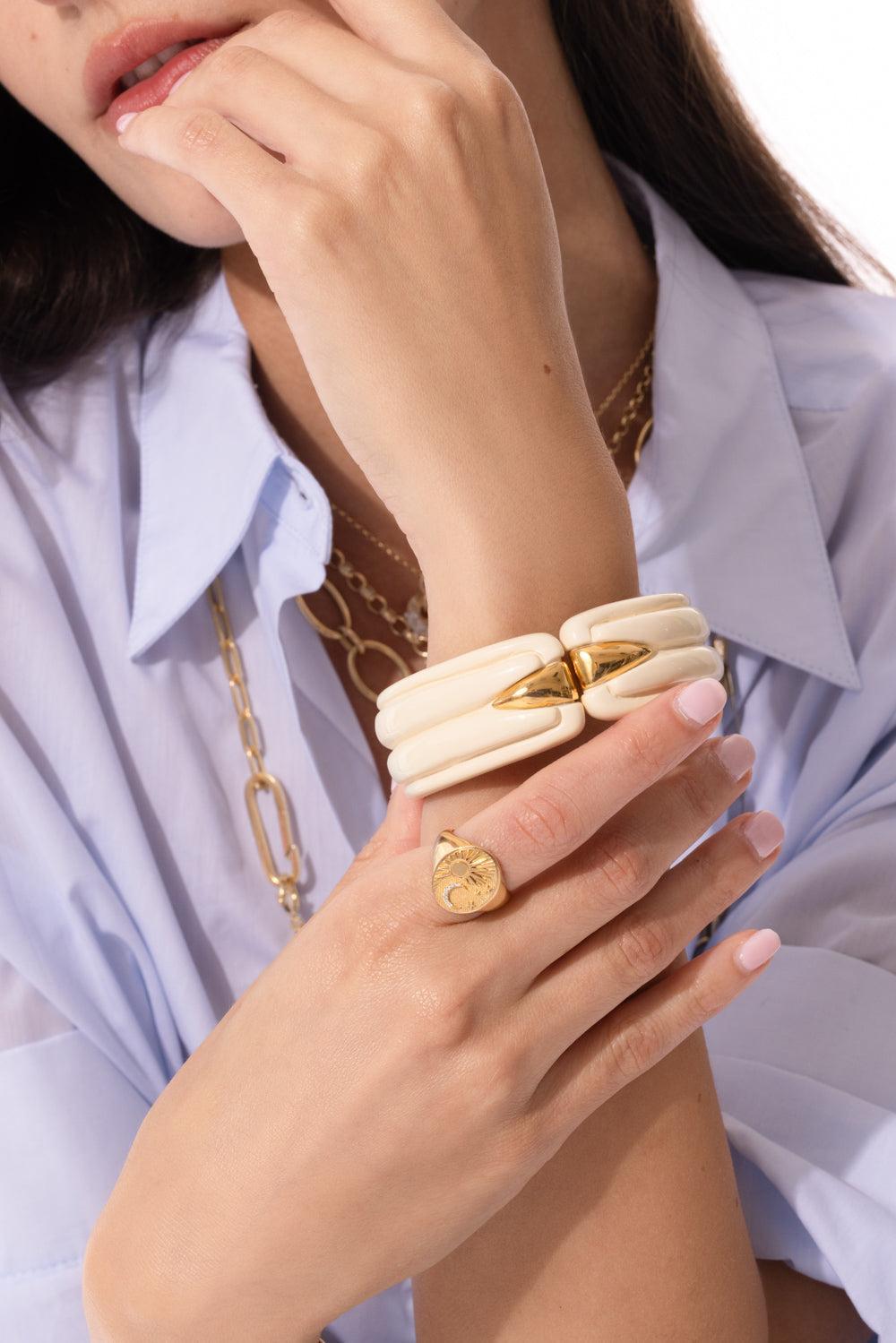 Creme Ecume Bracelet-CREAM-JEWELRYBOUTIQUEBRACELET O-GAS BIJOUX