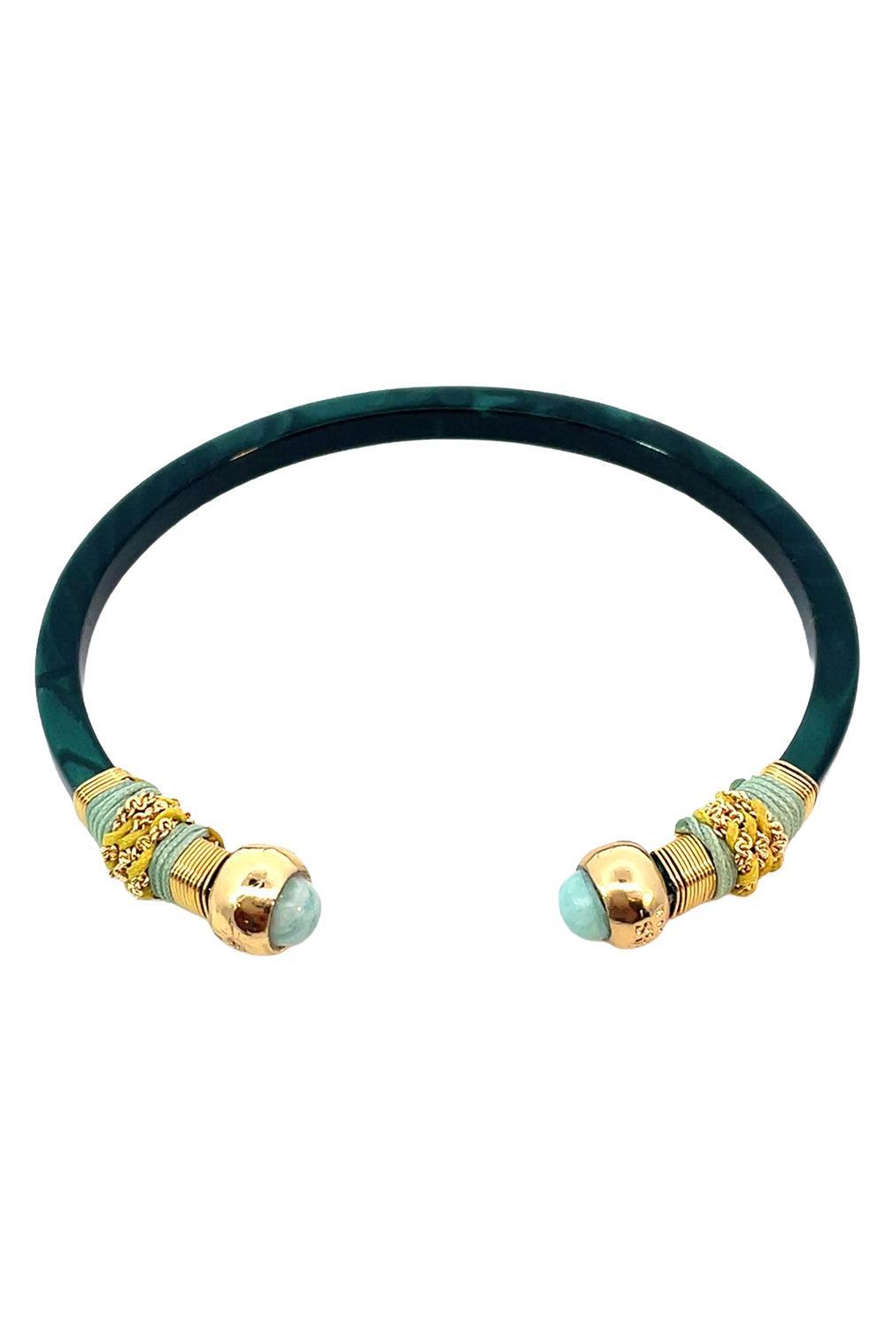 Green Blue Amazonite Sari Bracelet-GRN/BLUE-JEWELRYBOUTIQUEBRACELET O-GAS BIJOUX
