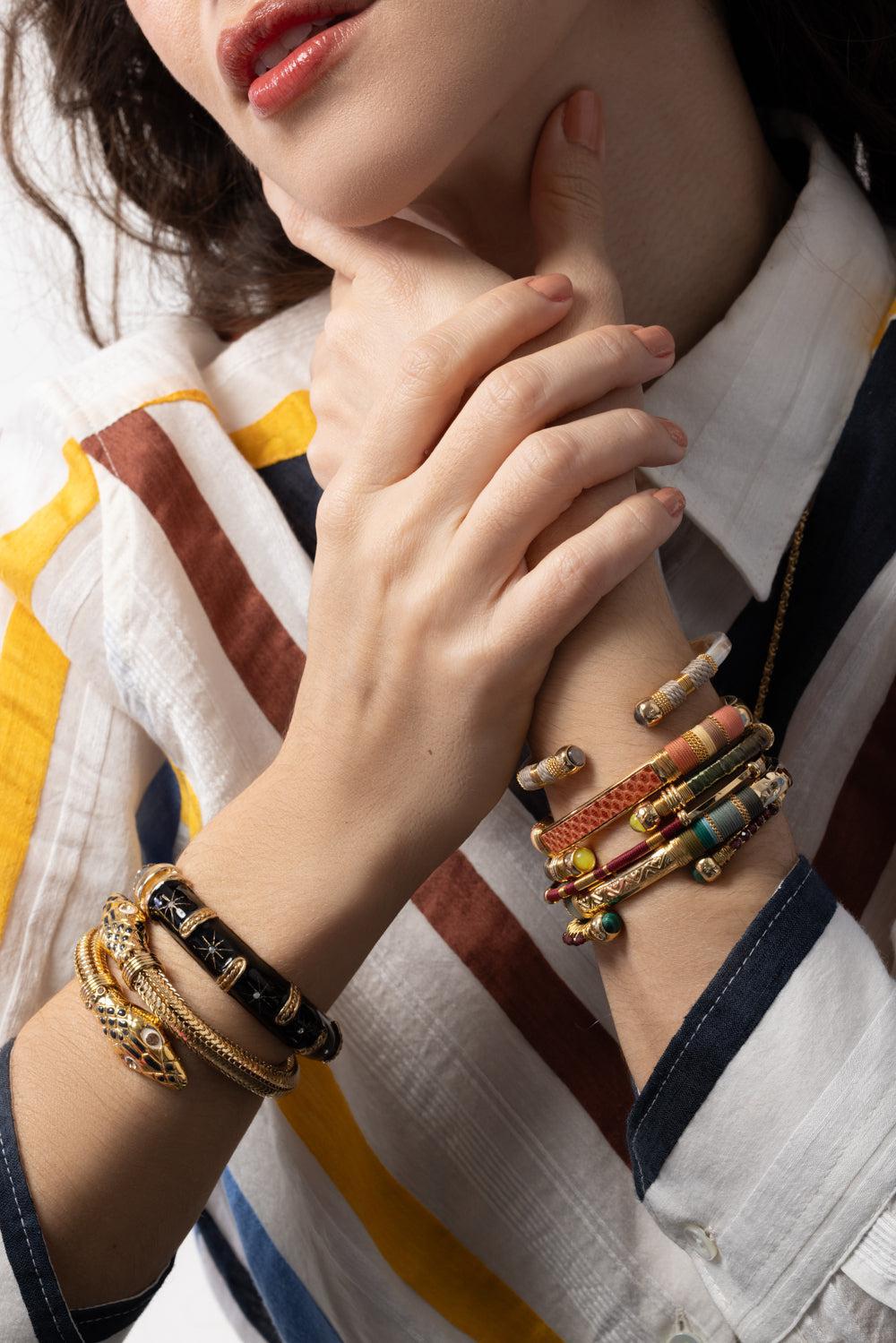 Sari Raffia Acetate Bracelet | GAS BIJOUX – Marissa Collections