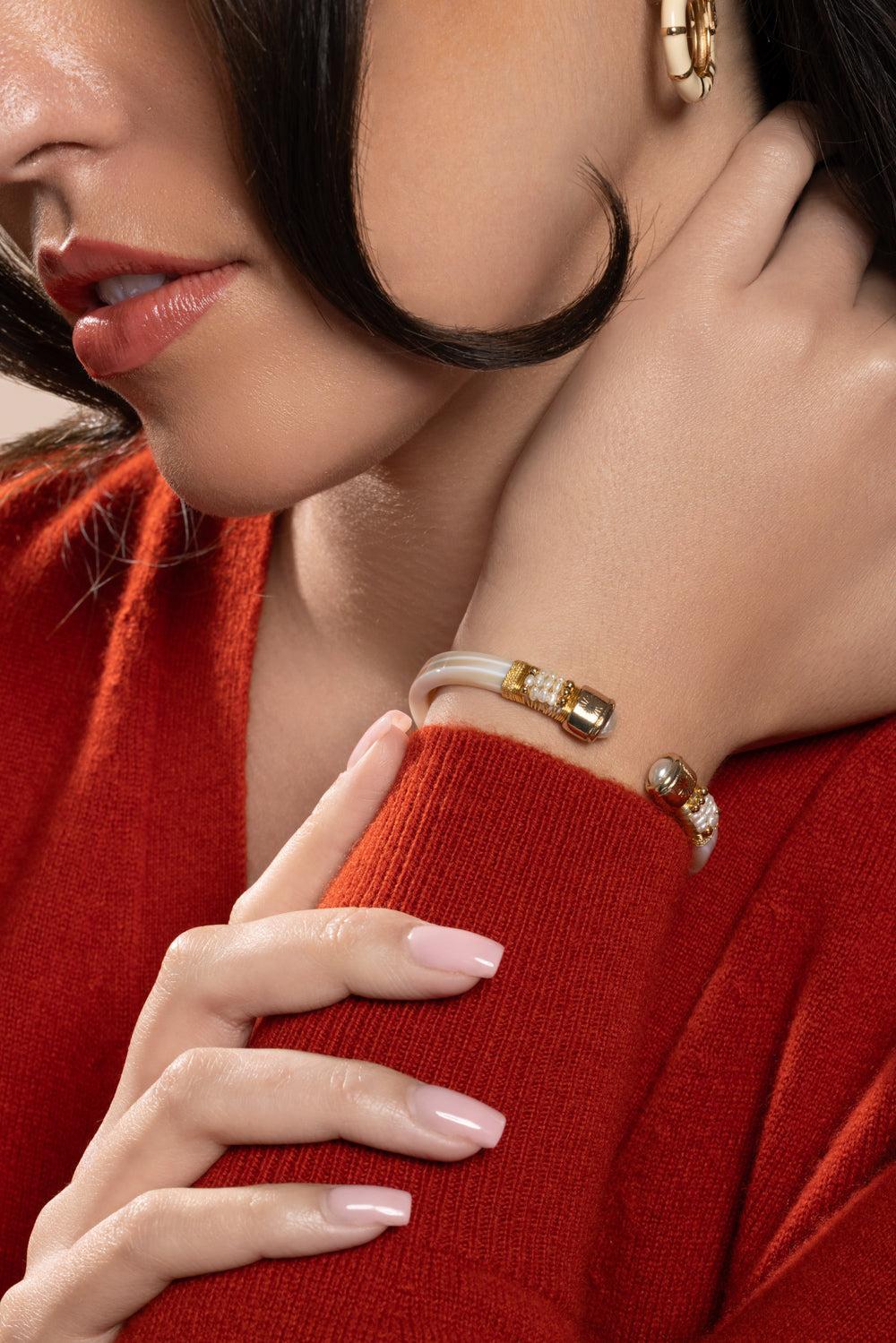 Pearl Cream Sarina Bracelet-PEARLCRM-JEWELRYBOUTIQUEBRACELET O-GAS BIJOUX