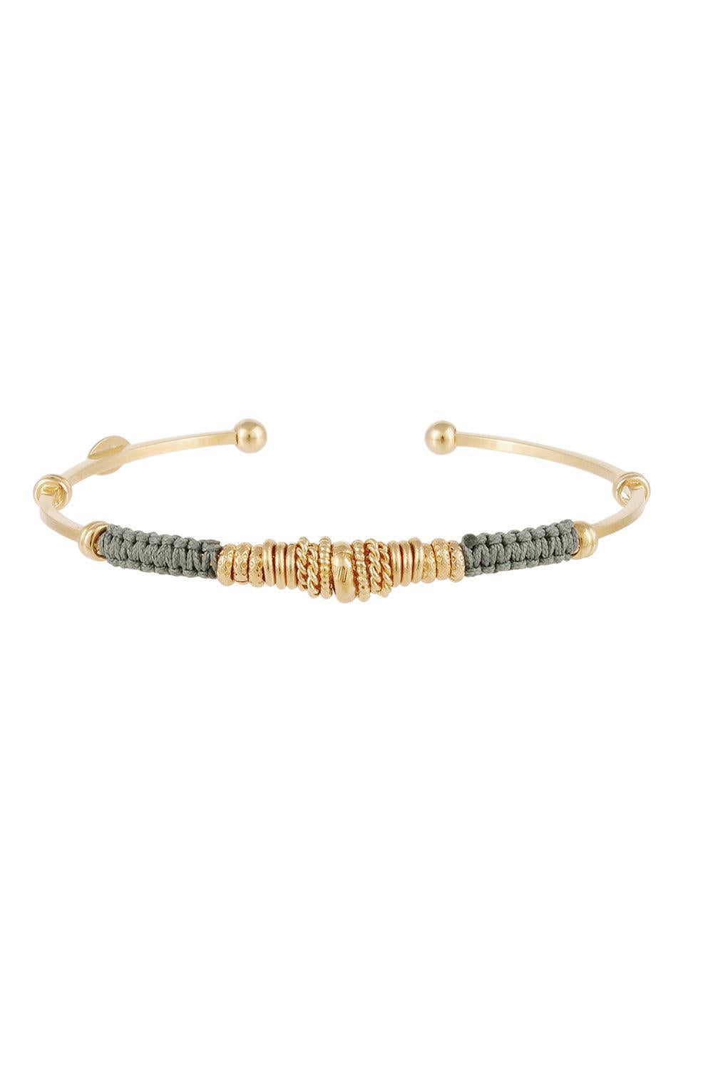 Zizanie Bangle Bracelet-YELLOW-GREY-JEWELRYBOUTIQUEBRACELET O-GAS BIJOUX