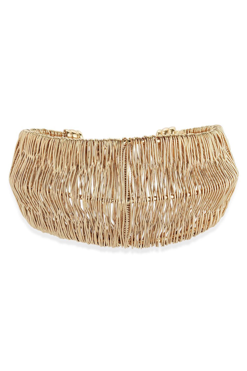Izzia Filea Cuff Bracelet-YELLOW-JEWELRYBOUTIQUEBRACELET O-GAS BIJOUX