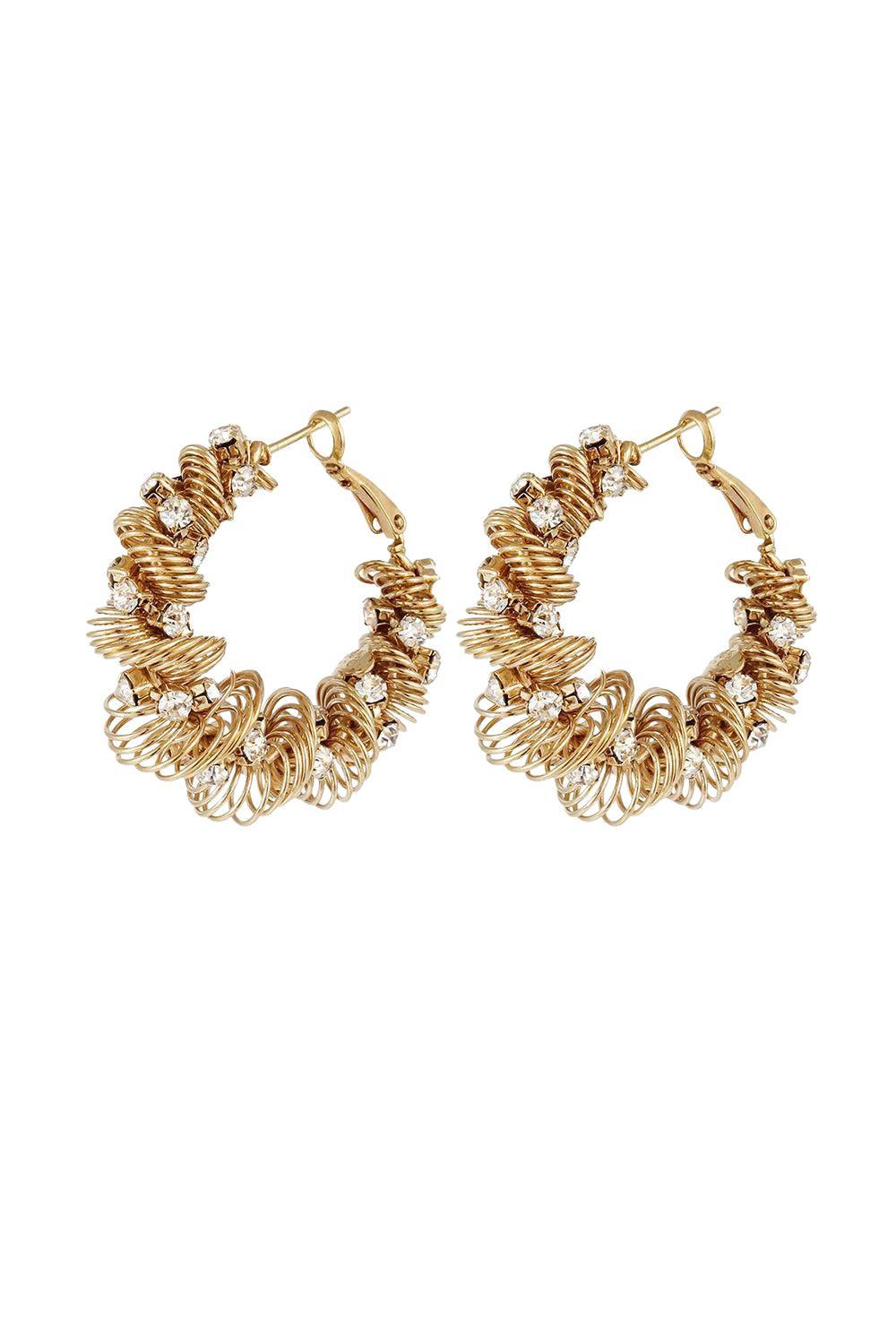 Strass Hoop Earrings-YELLOW-JEWELRYBOUTIQUEEARRING-GAS BIJOUX