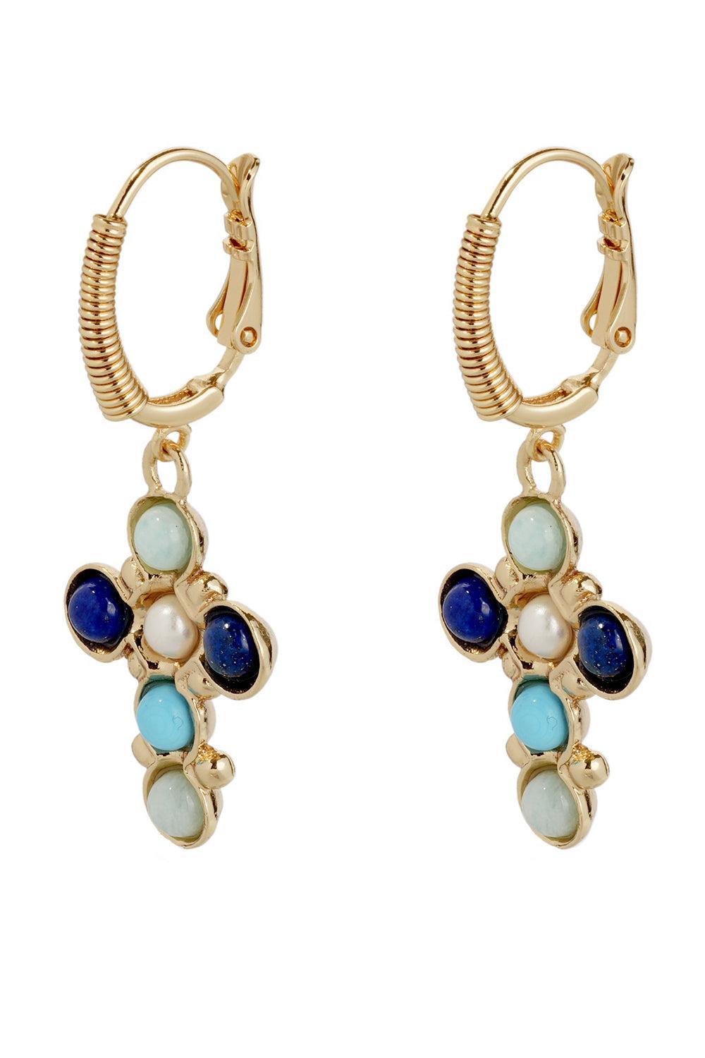 Turquoise Lapis Tao Cruzita Earrings