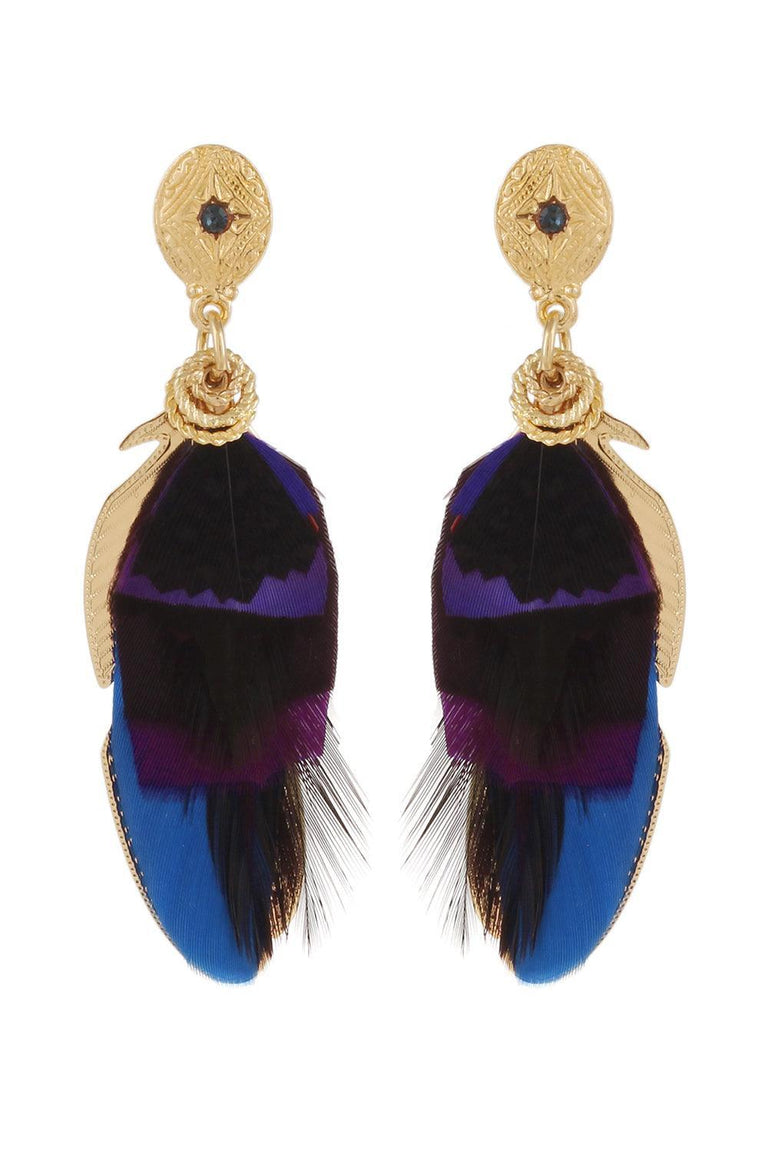 Blue Green Sao Earrings