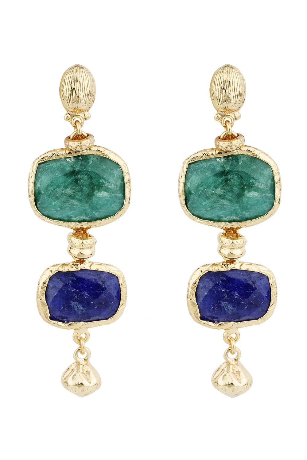 Blue Green Silene Earrings-BLUE/GREEN-JEWELRYBOUTIQUEEARRING-GAS BIJOUX