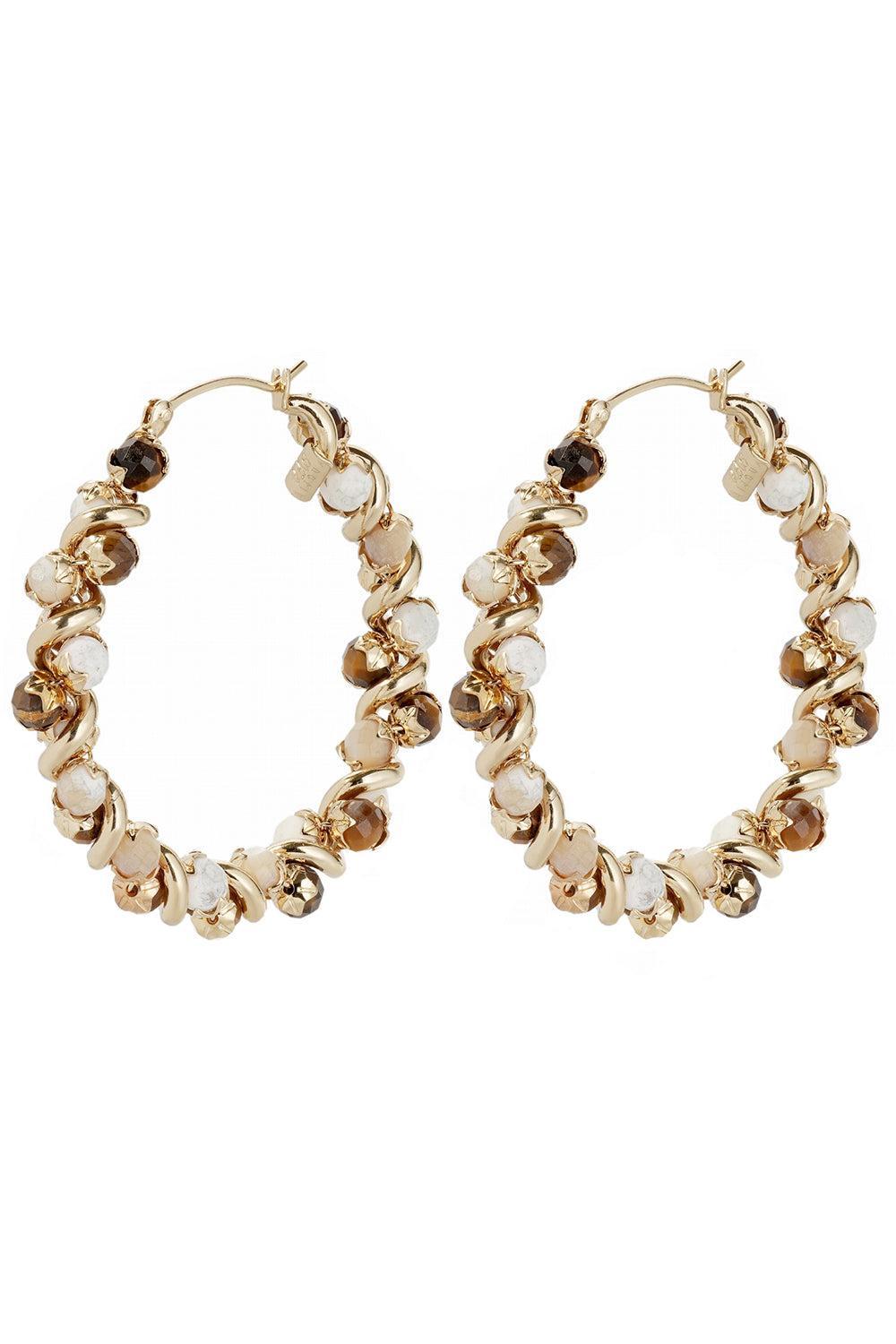 Jasper Eurydice Dalmation Hoop Earrings