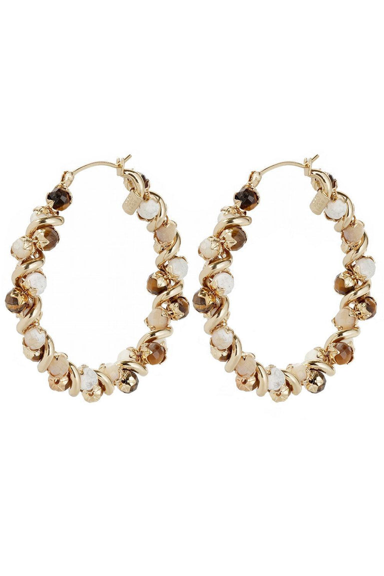 Jasper Eurydice Dalmation Hoop Earrings