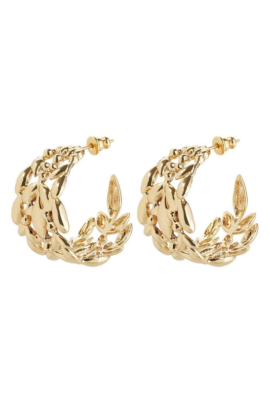 Olea Small Hoop Earrings-GOLD-JEWELRYBOUTIQUEEARRING-GAS BIJOUX