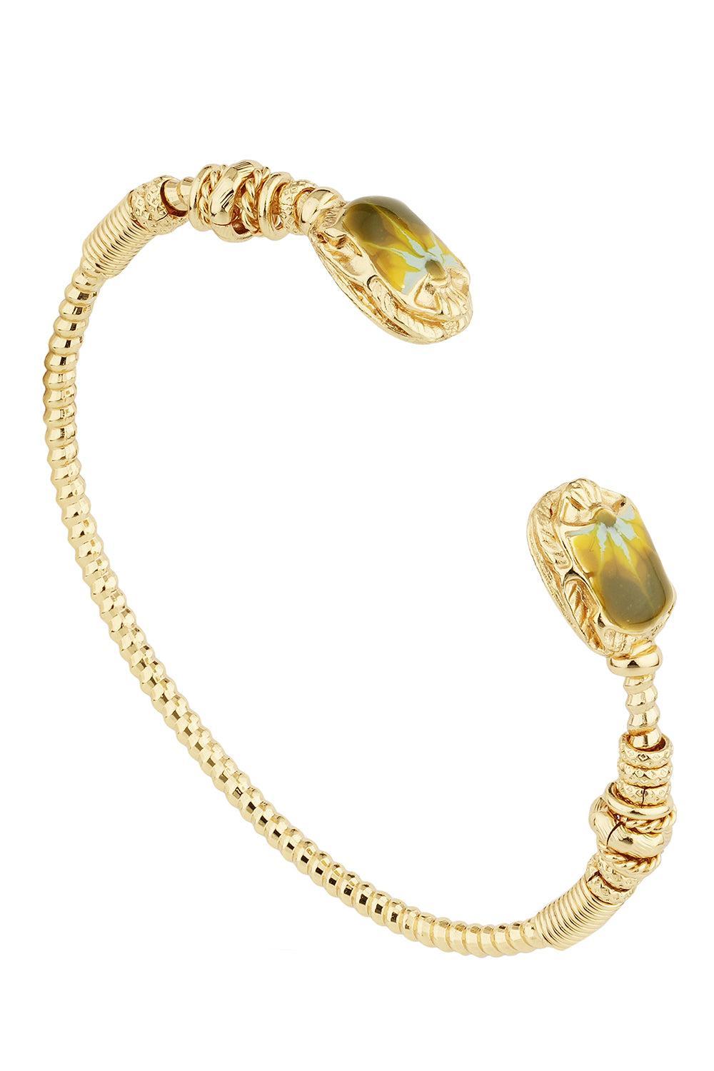 Teal Yellow Brown Black Large Duality Bracelet-TEAL-JEWELRYBOUTIQUEEARRING-GAS BIJOUX