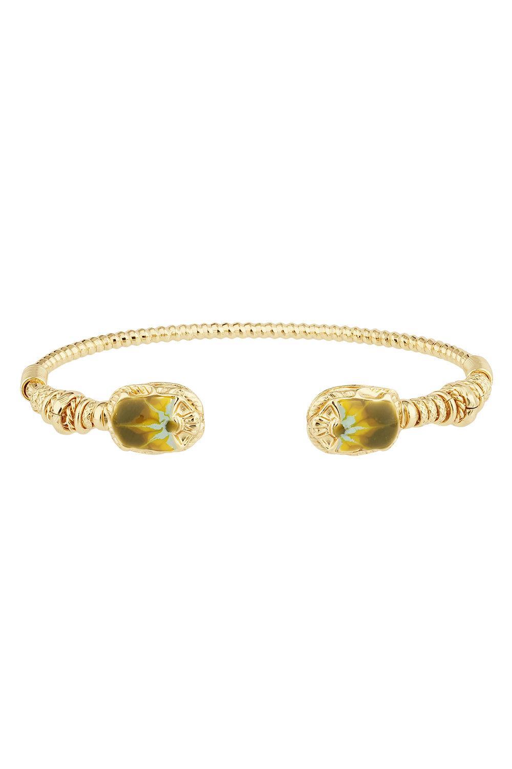 Teal Yellow Brown Black Large Duality Bracelet-TEAL-JEWELRYBOUTIQUEEARRING-GAS BIJOUX