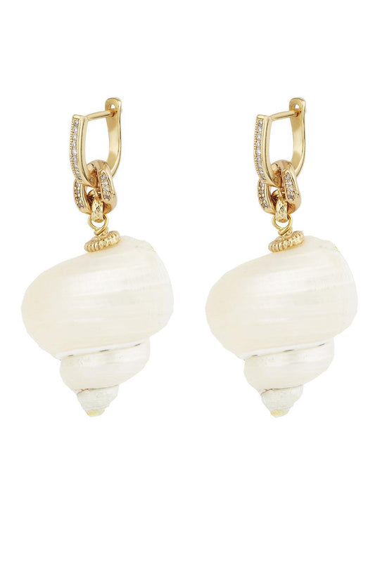White Pearl Shell Earrings-WHITE-JEWELRYBOUTIQUEEARRING-GAS BIJOUX