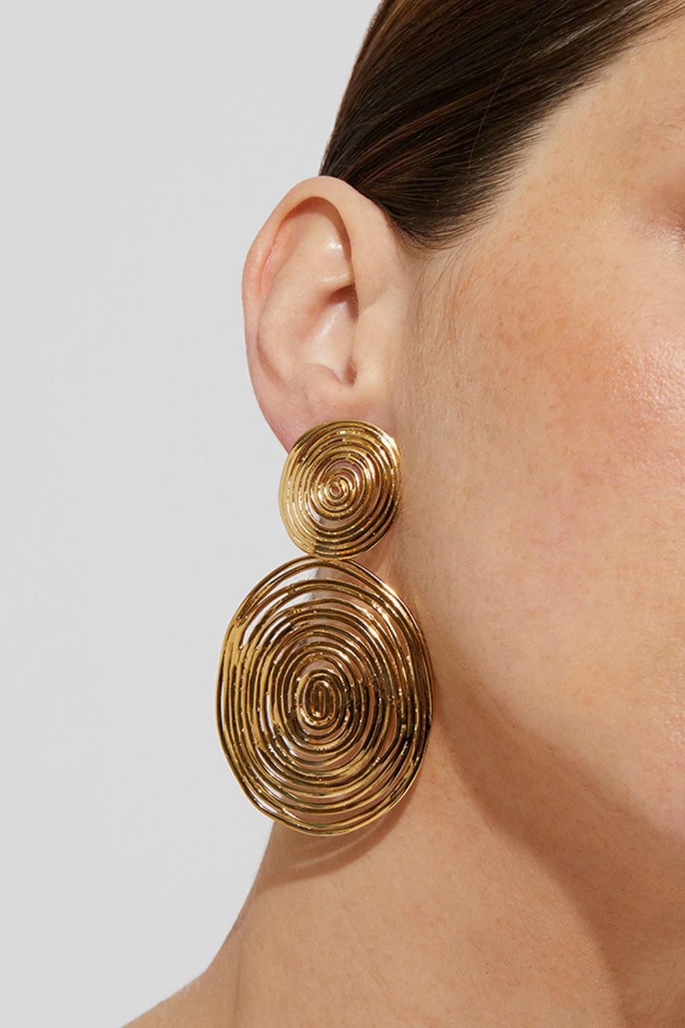 Large Wave Earrings-YELLOW-JEWELRYBOUTIQUEEARRING-GAS BIJOUX