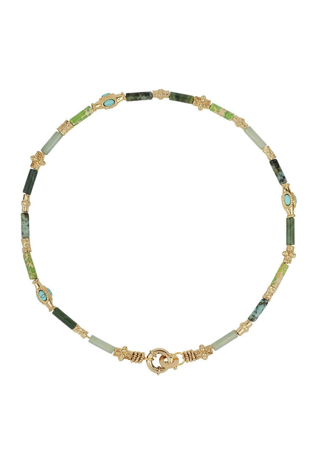 Green Mini Aloha Necklace-GREEN-JEWELRYBOUTIQUENECKLACE O-GAS BIJOUX