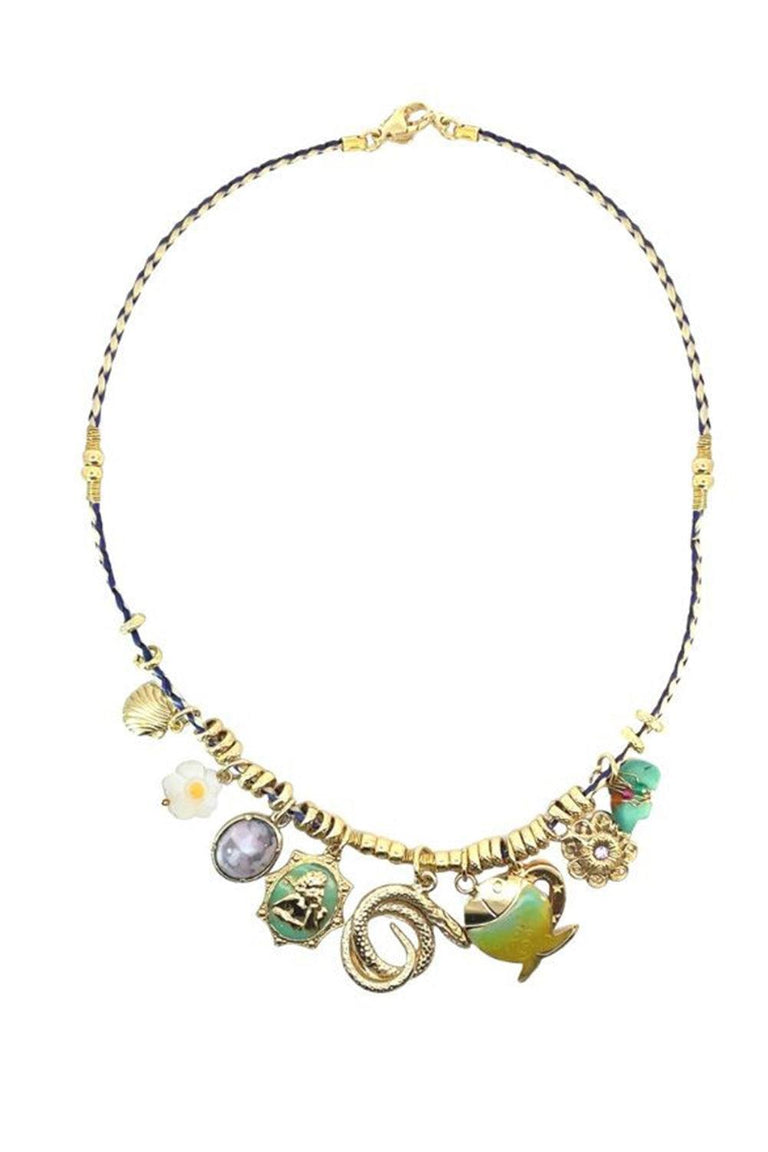 Purple Bellagio Charm Necklace