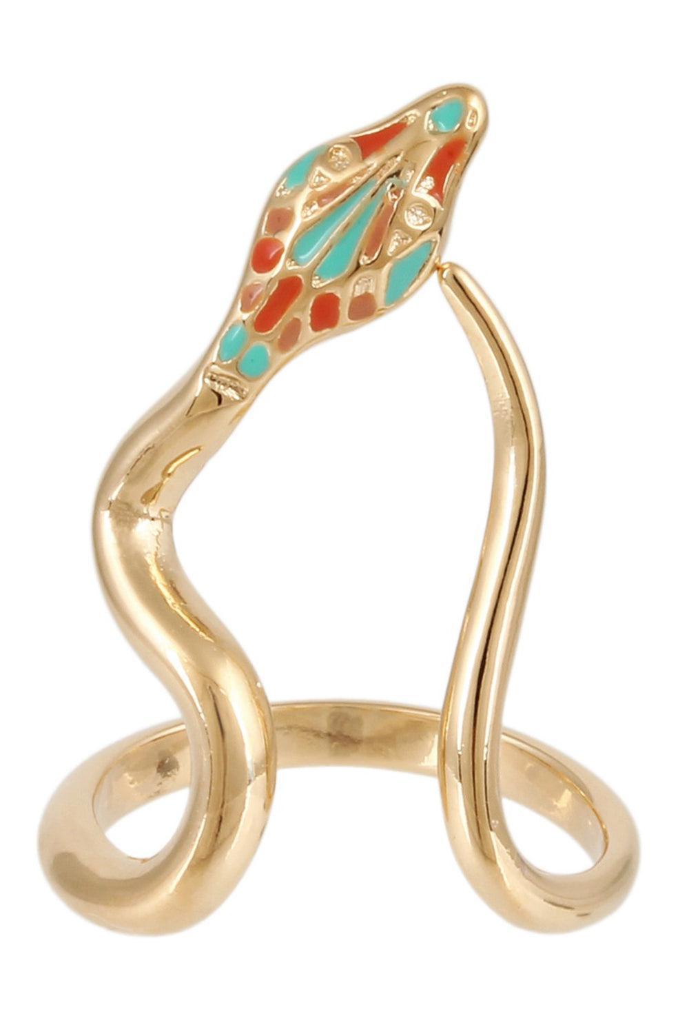 Orange Brown Naja Ring