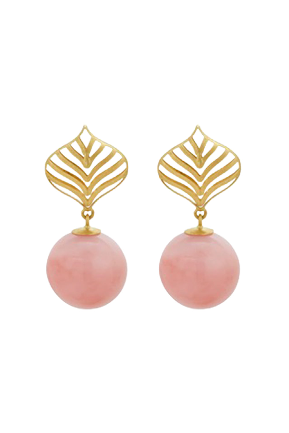  Victoria Amazonica Earrings-YELLOW GOLD-JEWELRYFINE JEWELEARRING-GAYA JOYAS 