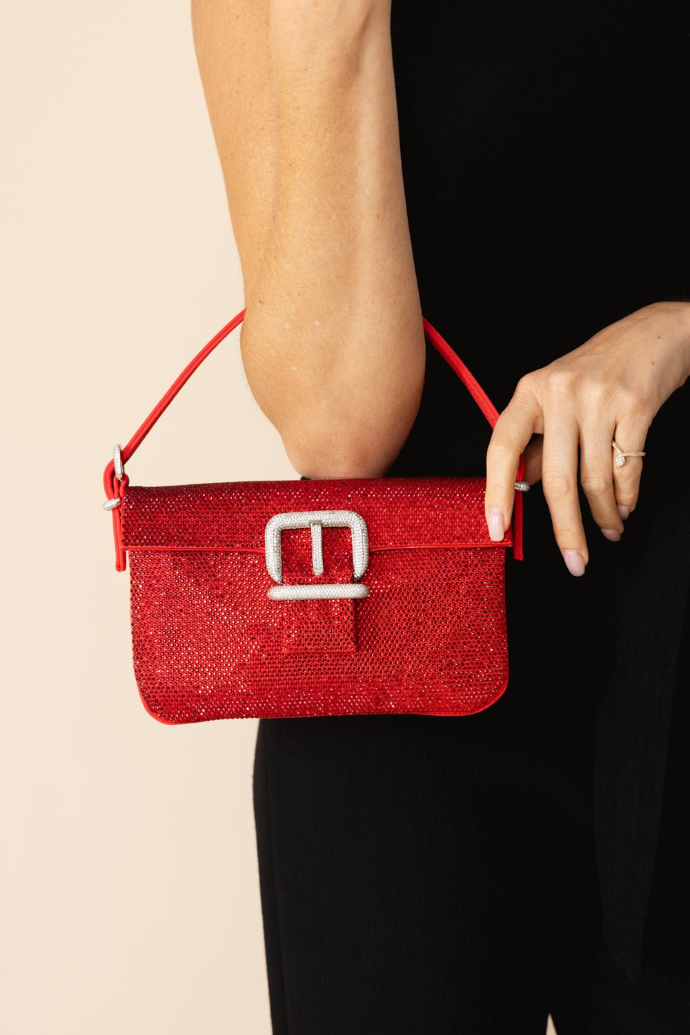 GEDEBE-Mini Habibi Bag - Red-SATIN RED