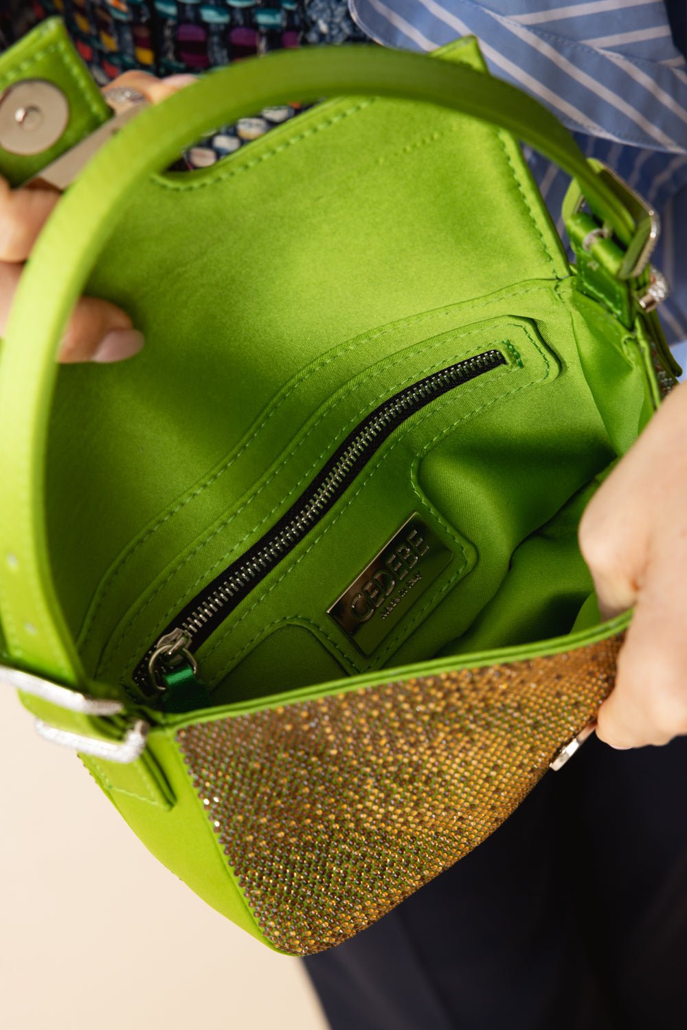 GEDEBE-Mini Habibi Bag - Lime-SATNLIME