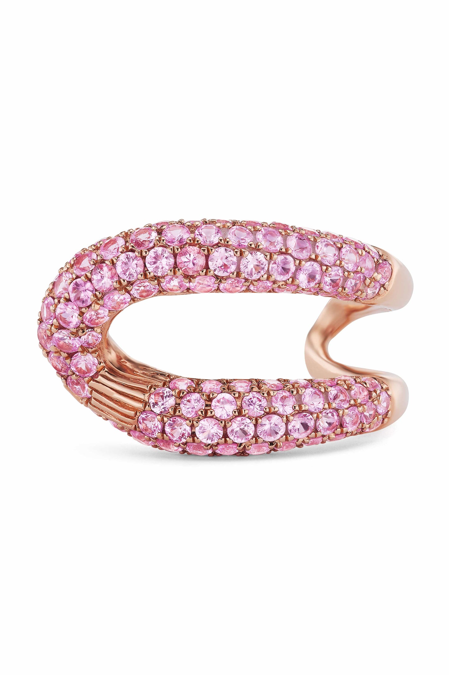 GEMELLA JEWELS-Pink Sapphire Intertwin Ring-ROSE GOLD