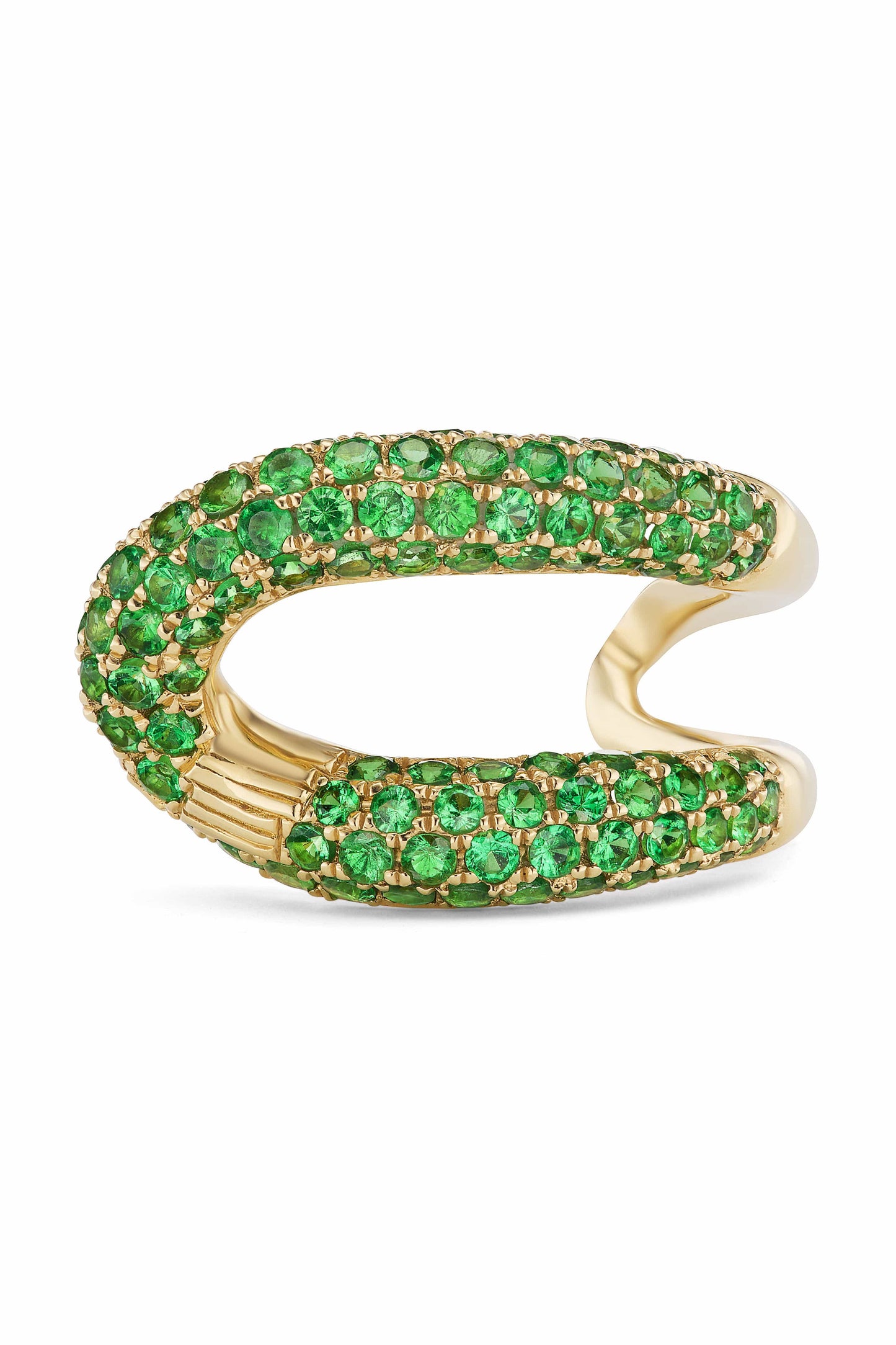 GEMELLA JEWELS-Tsavorite Intertwin Ring-YELLOW GOLD