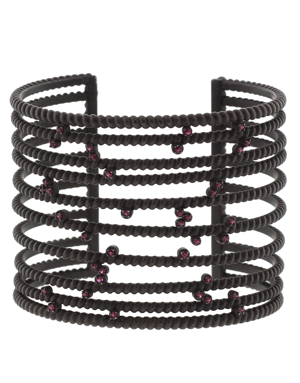 GEMFIELDS X MUSE-Nancy Newberg Ruby Twist Cuff-SILVER