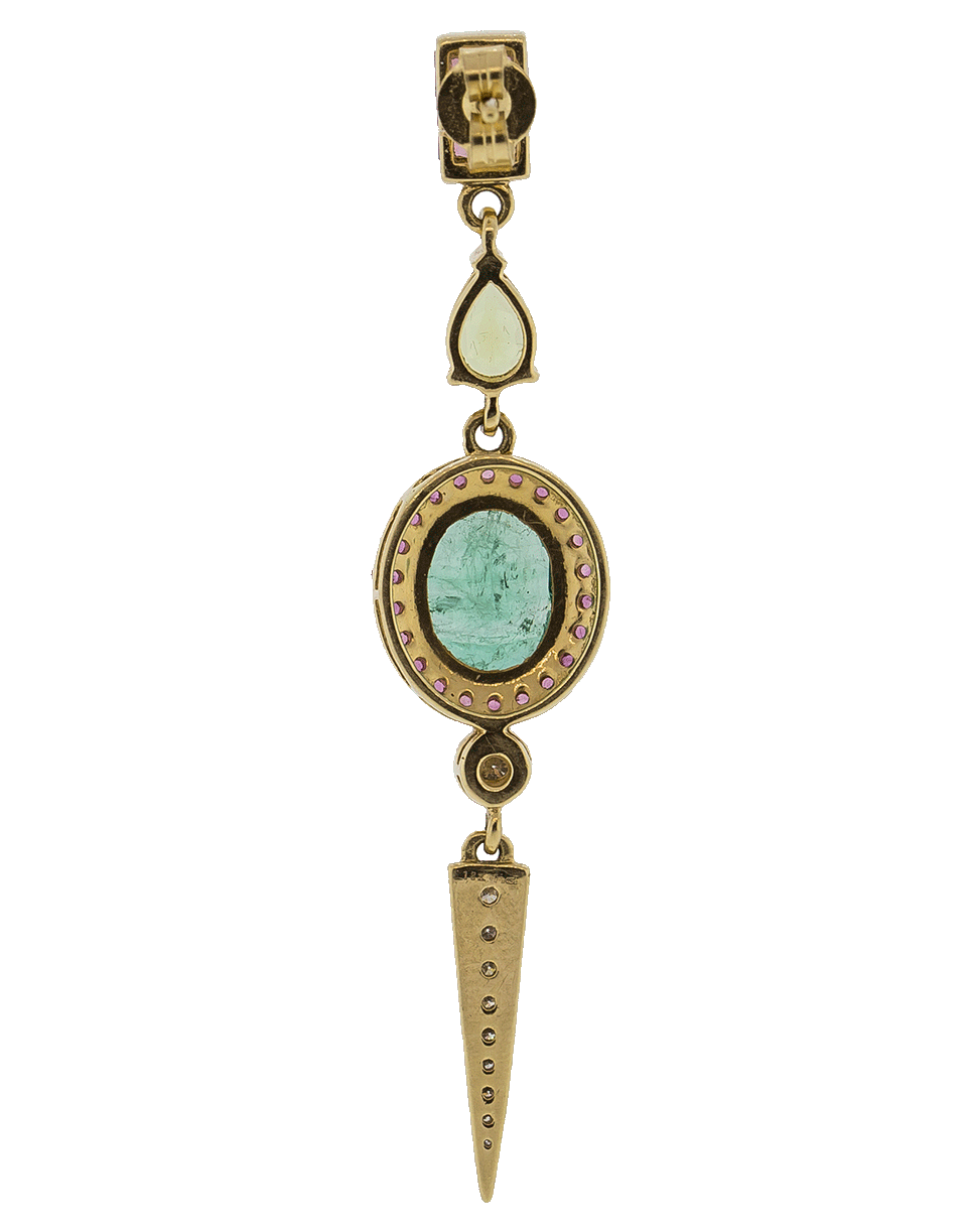 GEMFIELDS X MUSE-Single Emerald Earring-YELLOW GOLD