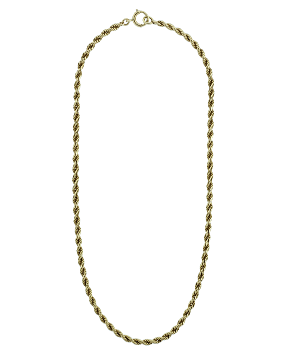 GEMFIELDS X MUSE-Vintage Rope Chain Necklace-YELLOW GOLD