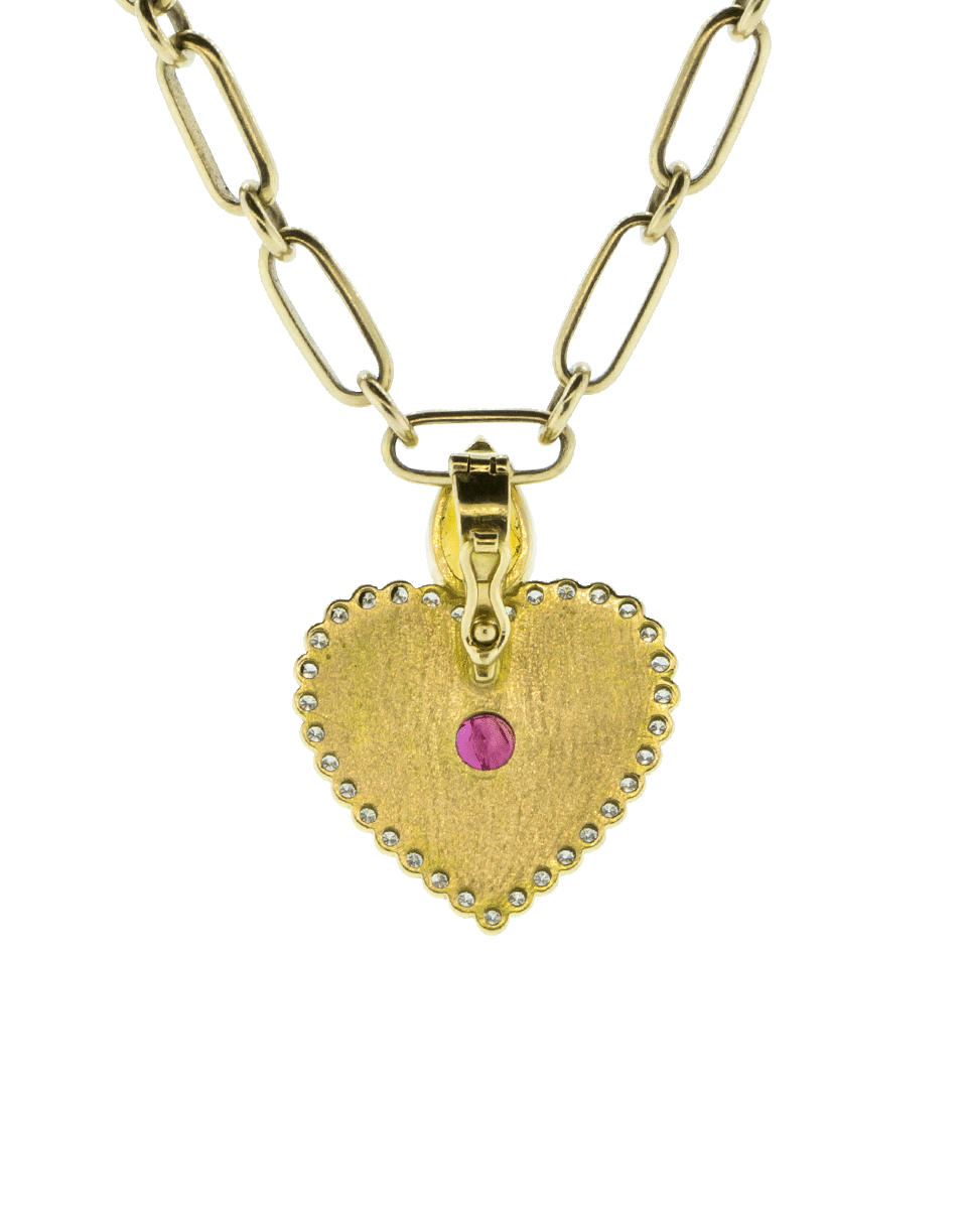 GEMFIELDS X MUSE-Heart Enamel Evil Eye Charm-YELLOW GOLD