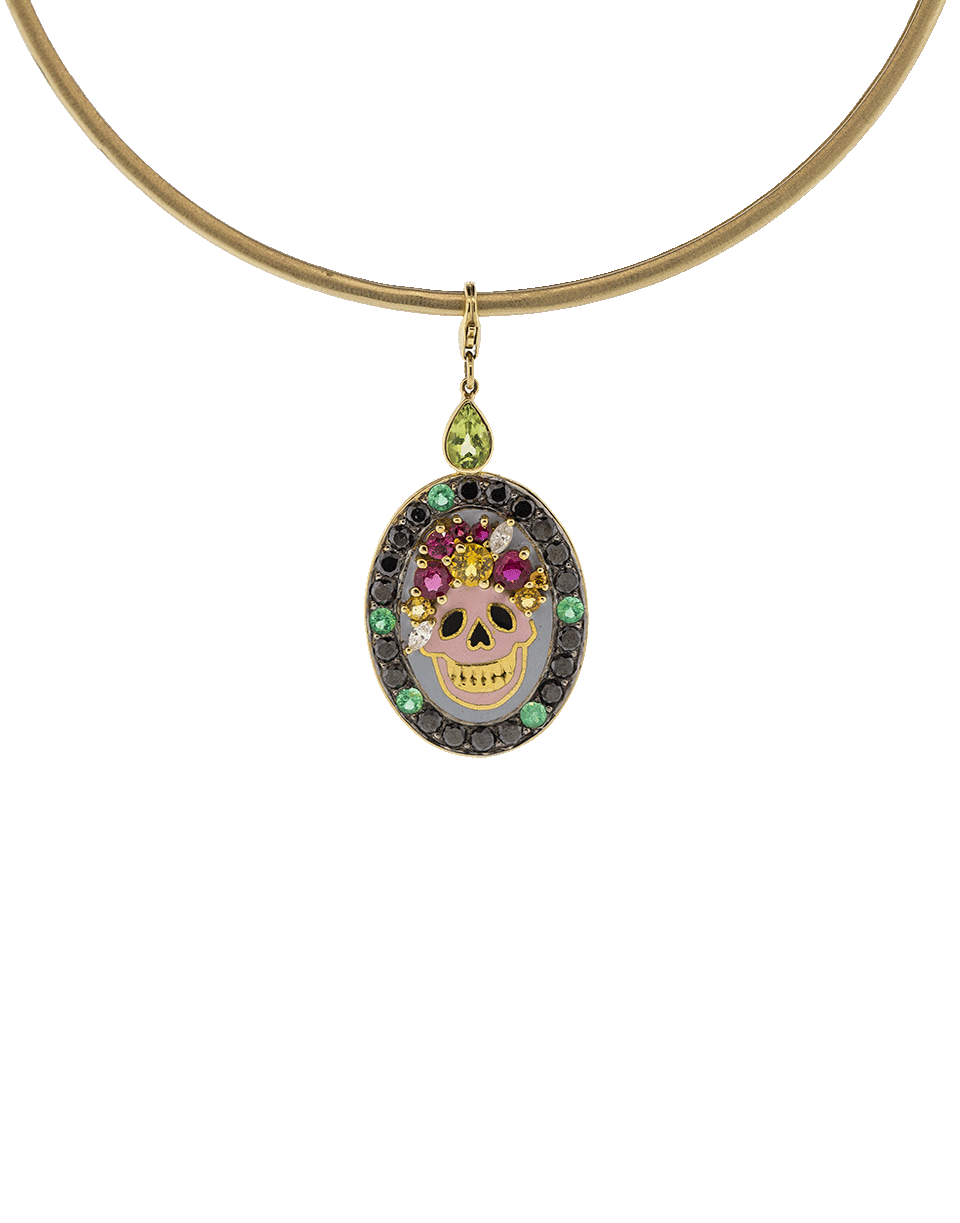 GEMFIELDS X MUSE-Sugar Skull Pendant-YELLOW GOLD