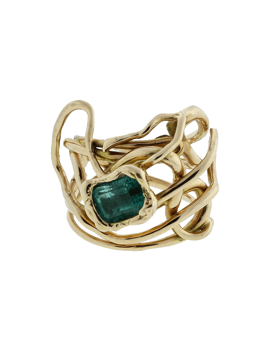 GEMFIELDS X MUSE-Millefili Ring With Emerald-ROSE GOLD