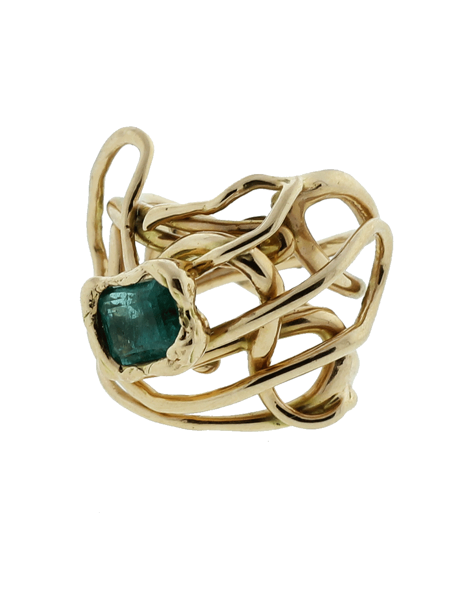 GEMFIELDS X MUSE-Millefili Ring With Emerald-ROSE GOLD