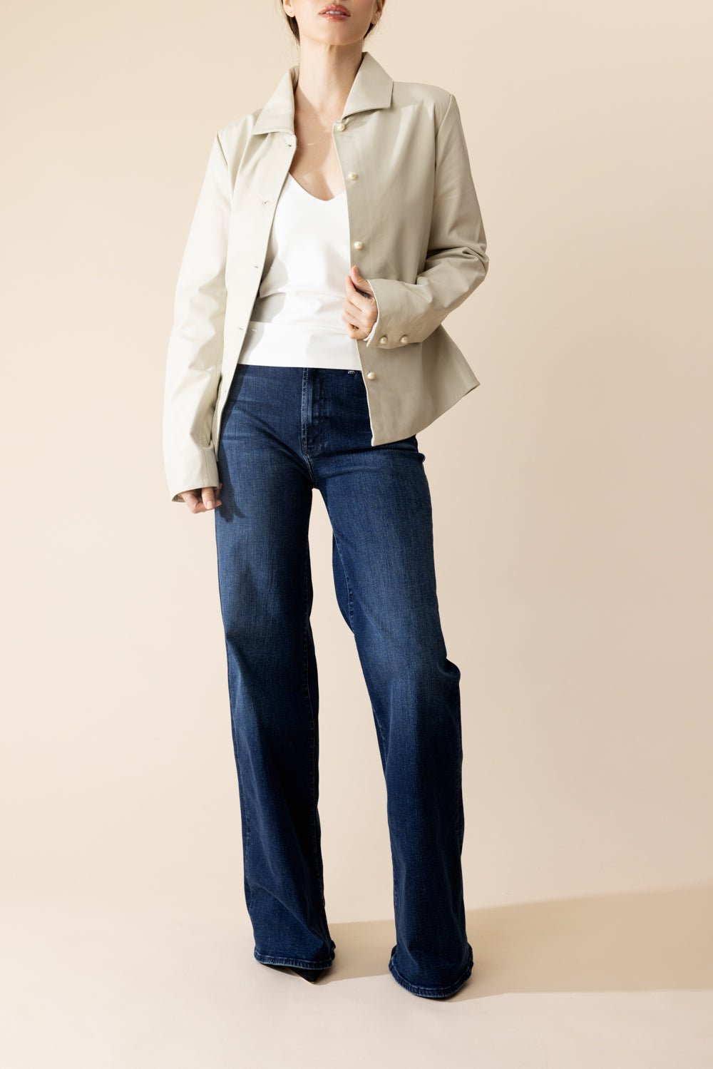GIACCA LUSSO-Shirt Jacket - Off White-