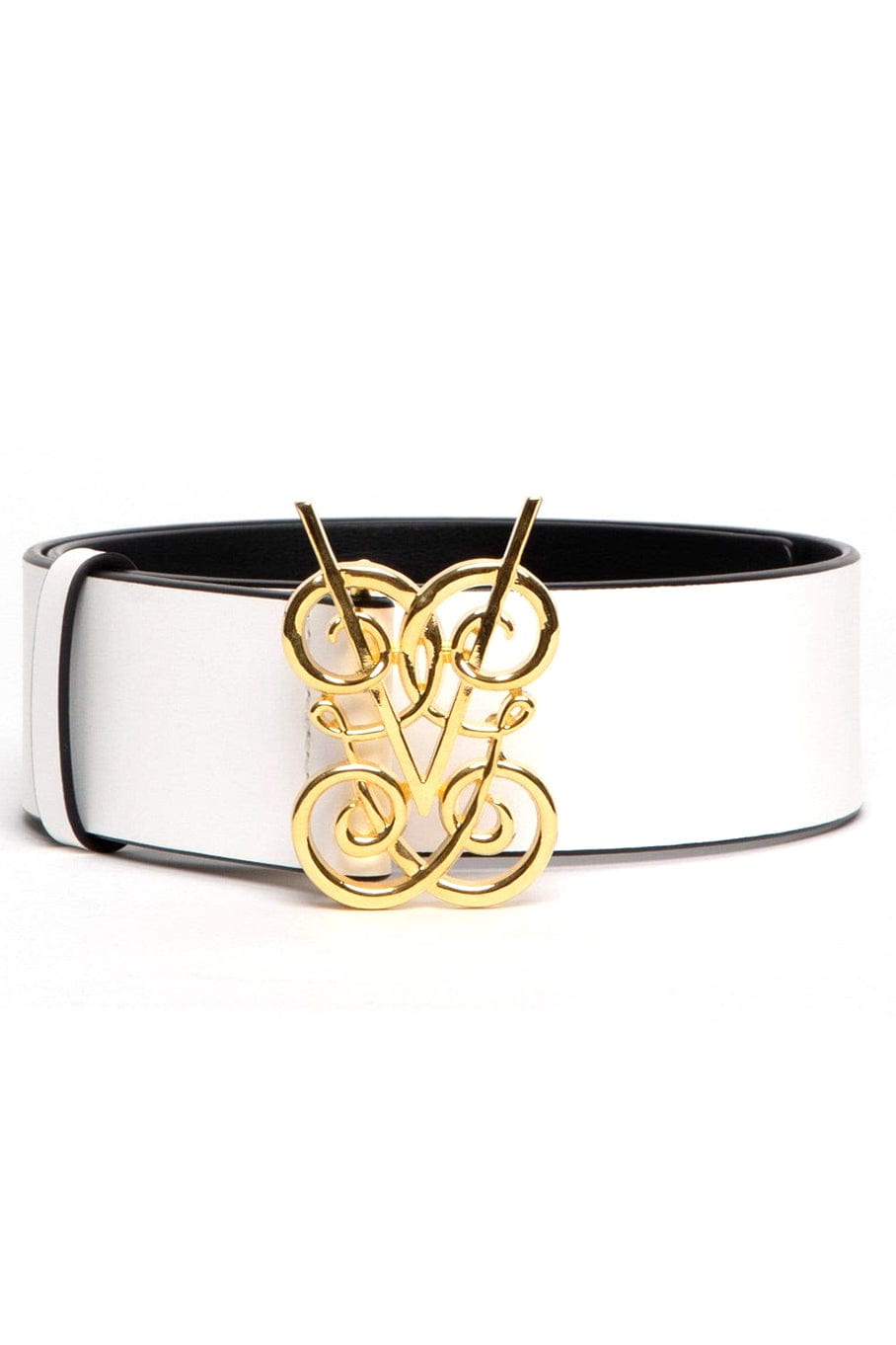 GIAMBATTISTA VALLI-Ivory Scroll Buckle Belt-IVORY