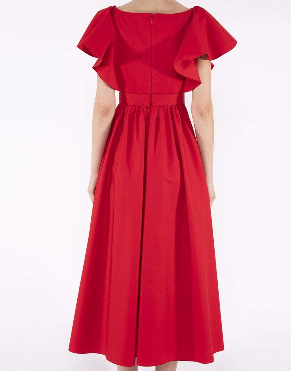 GIAMBATTISTA VALLI-V Neck Midi Dress-