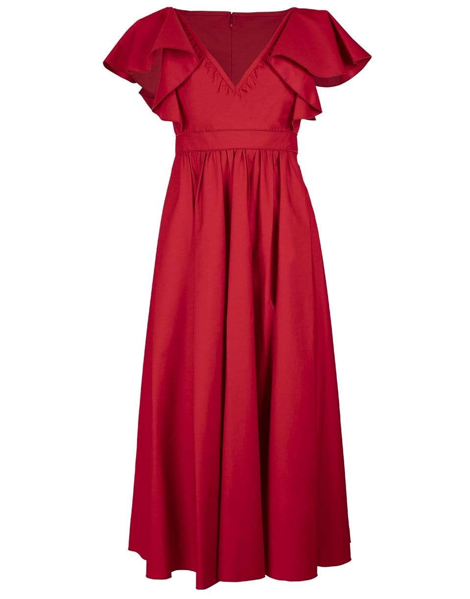 GIAMBATTISTA VALLI-V Neck Midi Dress-