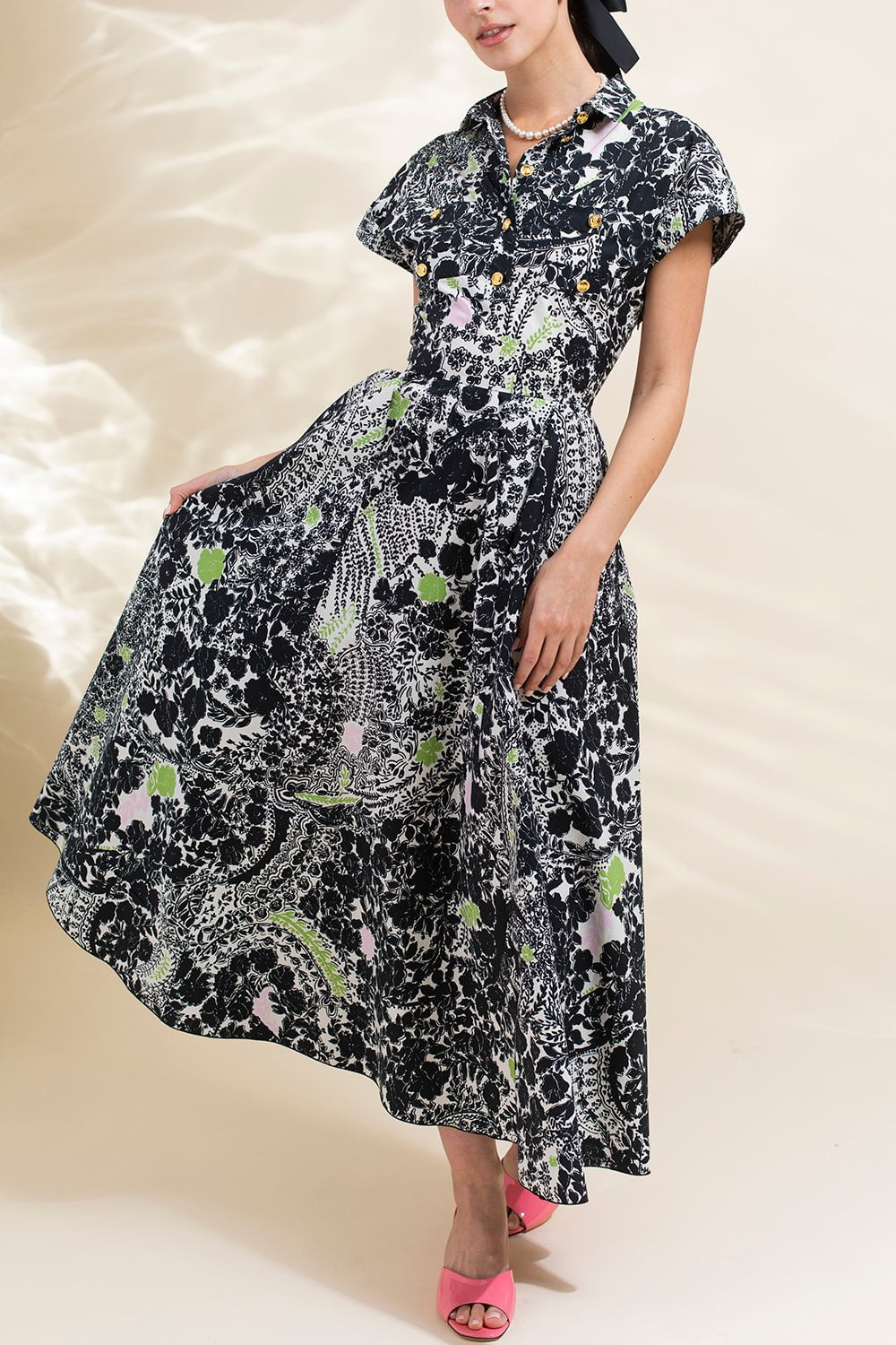 GIAMBATTISTA VALLI-Printed Poplin Dress-
