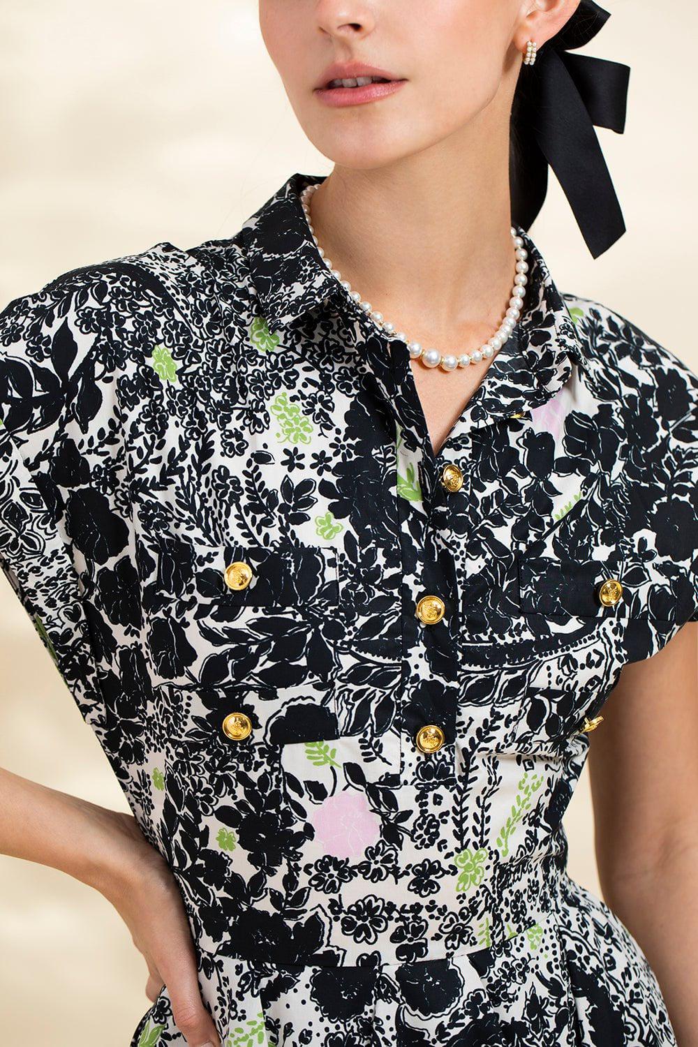 GIAMBATTISTA VALLI-Printed Poplin Dress-