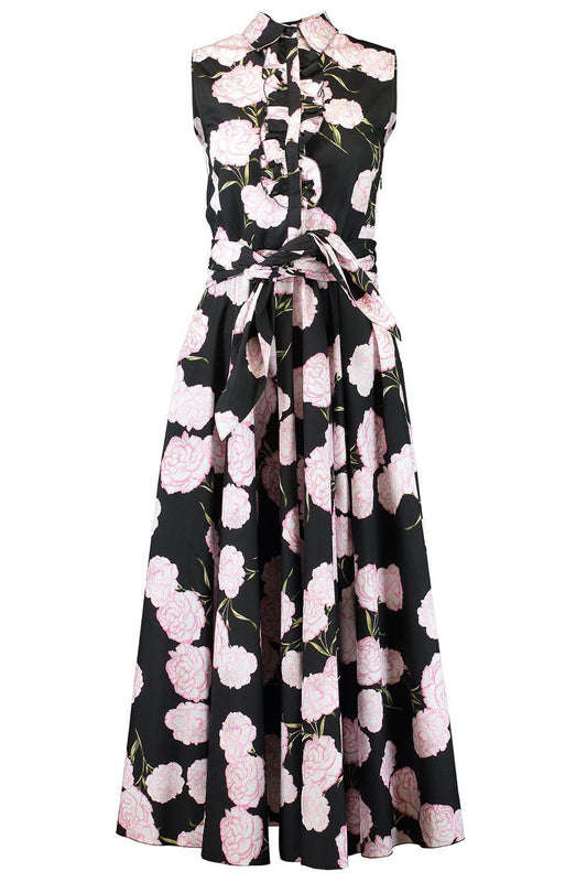 GIAMBATTISTA VALLI-Sleeveless Floral Button Down Dress-