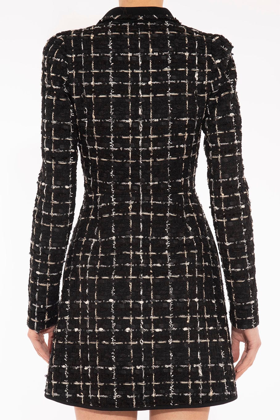 Tweed Check Long Sleeve Dress