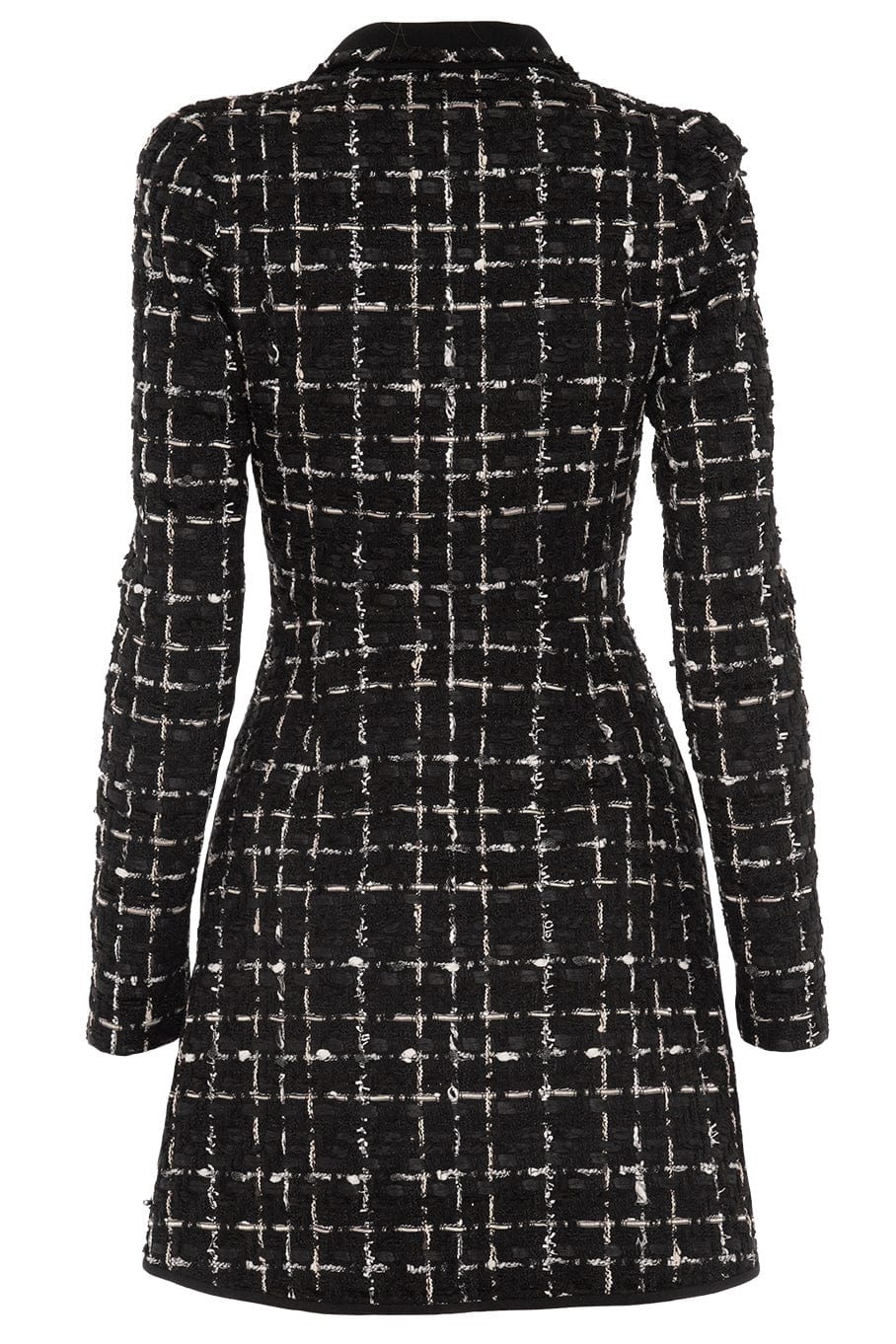 GIAMBATTISTA VALLI-Tweed Check Long Sleeve Dress-