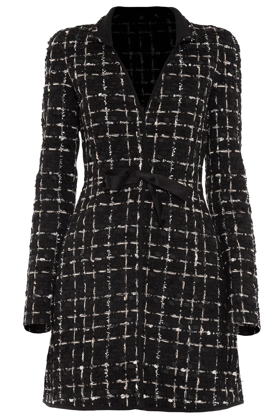 GIAMBATTISTA VALLI-Tweed Check Long Sleeve Dress-