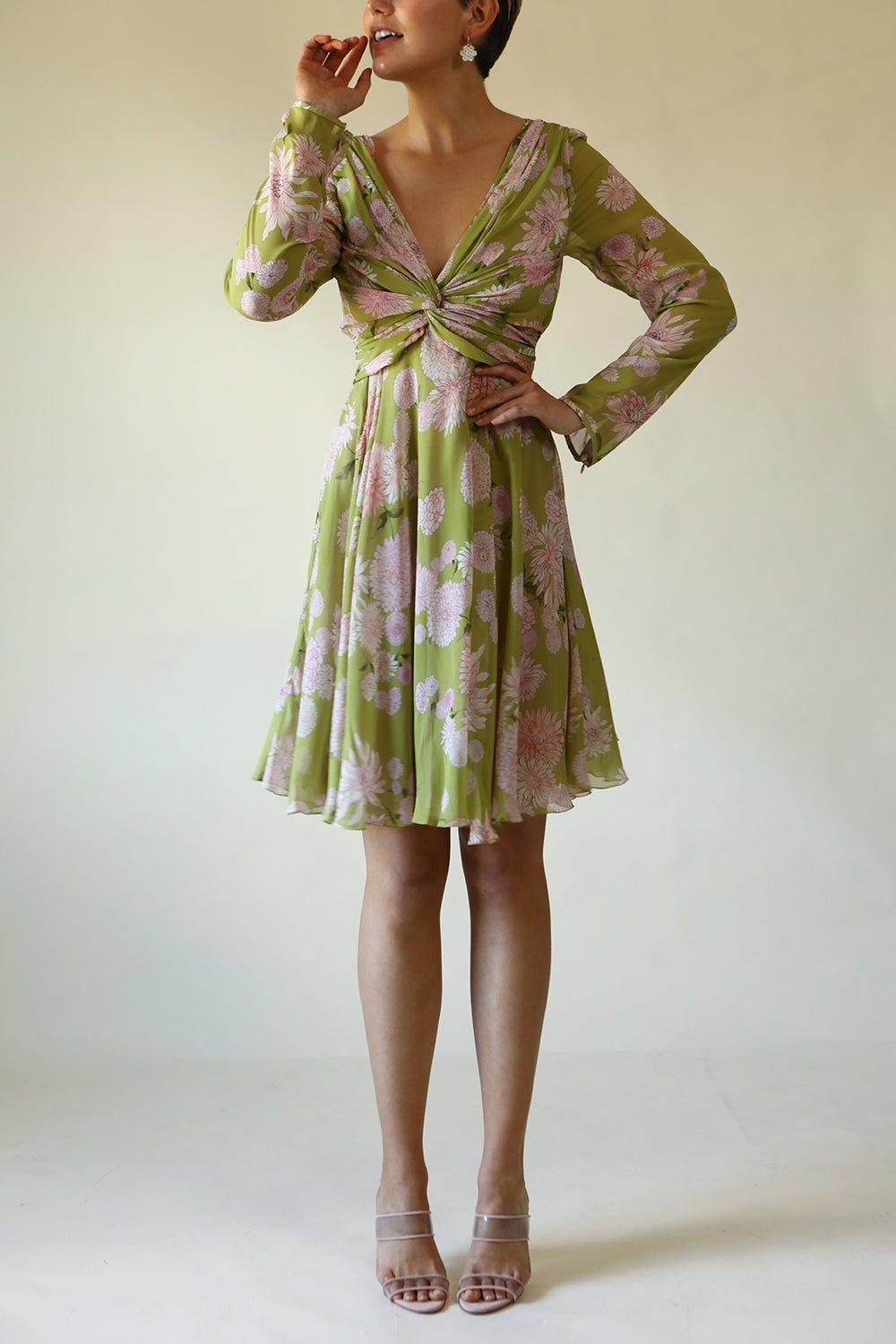 GIAMBATTISTA VALLI-Dahlia Printed A-Line Dress-