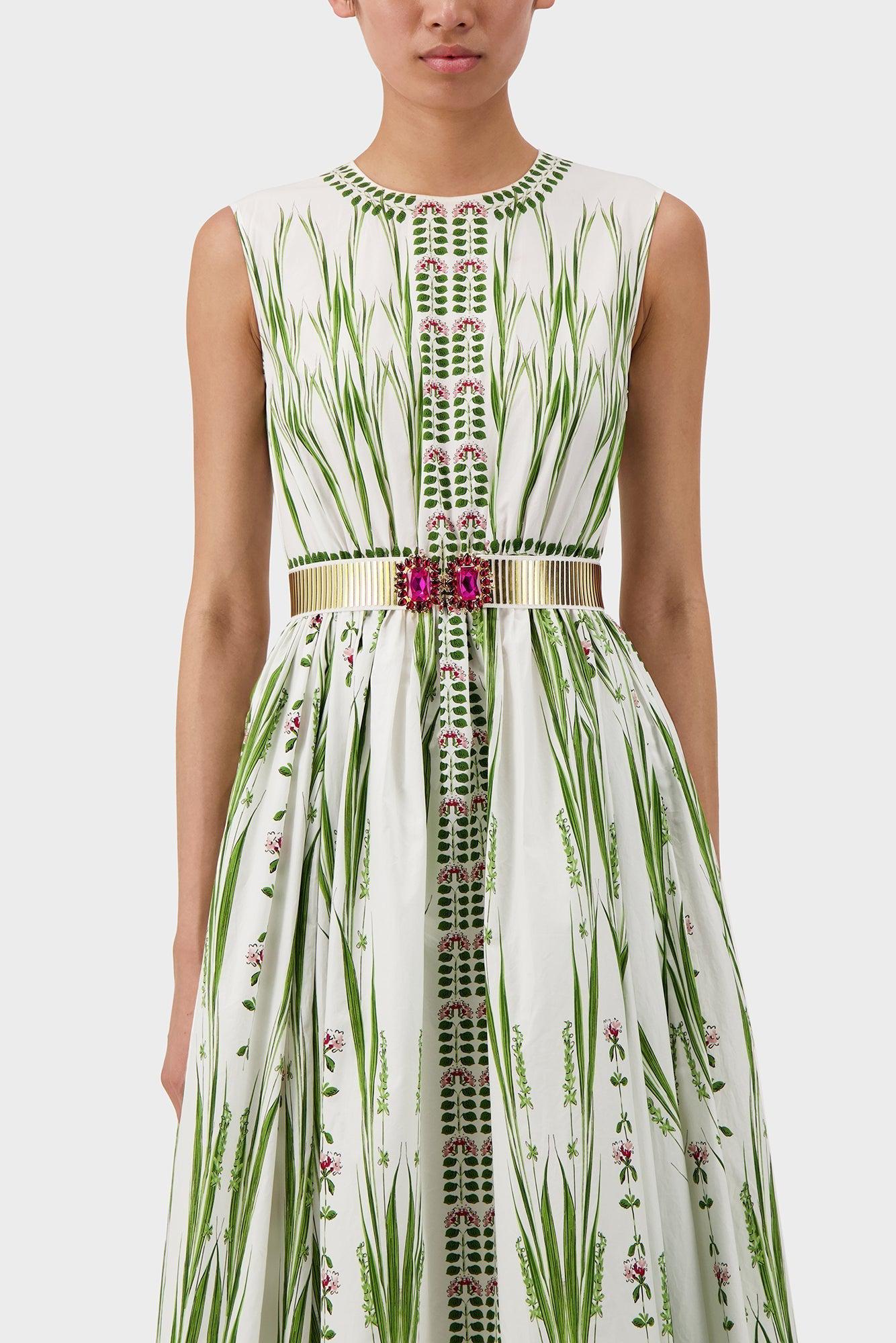 GIAMBATTISTA VALLI-Sleeveless Poplin Dress-