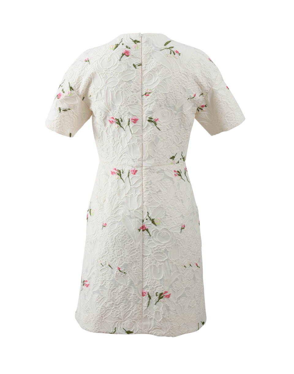 GIAMBATTISTA VALLI-Jacquard Floral Dress-IVORY
