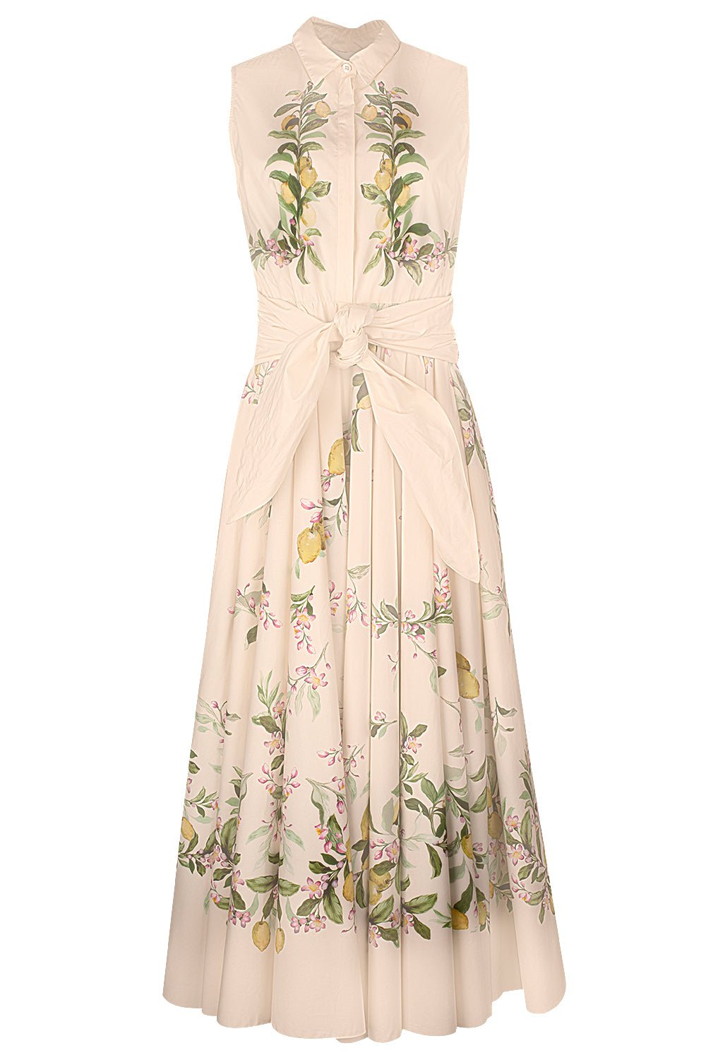 GIAMBATTISTA VALLI-Lemon Print Sleeveless Shirtdress-