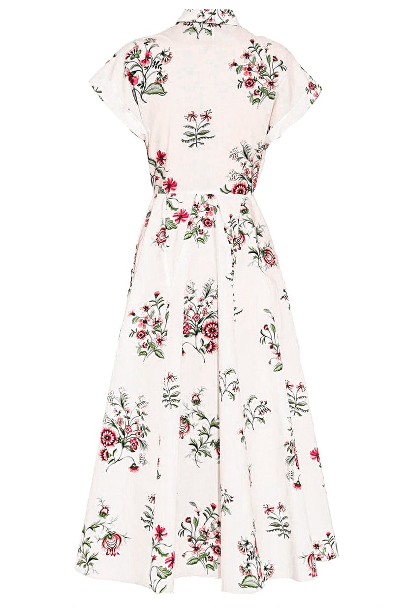 GIAMBATTISTA VALLI-Printed Floral Short Sleeve Dress-